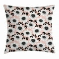 thumbnail image 1 of Flower Throw Pillow Cushion Cover, Elegance Floral Pattern with Cute Soft Pastel Toned Florets Graphic, Decorative Square Accent Pillow Case, 18 X 18 Inches, Light Pink White Black, by Ambesonne, 1 of 2