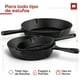 thumbnail image 4 of Ultrachef Juego de 3 Sartenes de Hierro Fundido con Mango Largo, Previamente Curado, Cast-Iron Skillet, Set de 3 piezas (6, 8 y 10), Negro, 4 of 8