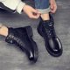 thumbnail image 4 of Zapatos de otoño e invierno para hombre, botas para hombre, zapatos de caña alta de estilo coreano, zapatos casuales de cuero que combinan con todo, 4 of 5