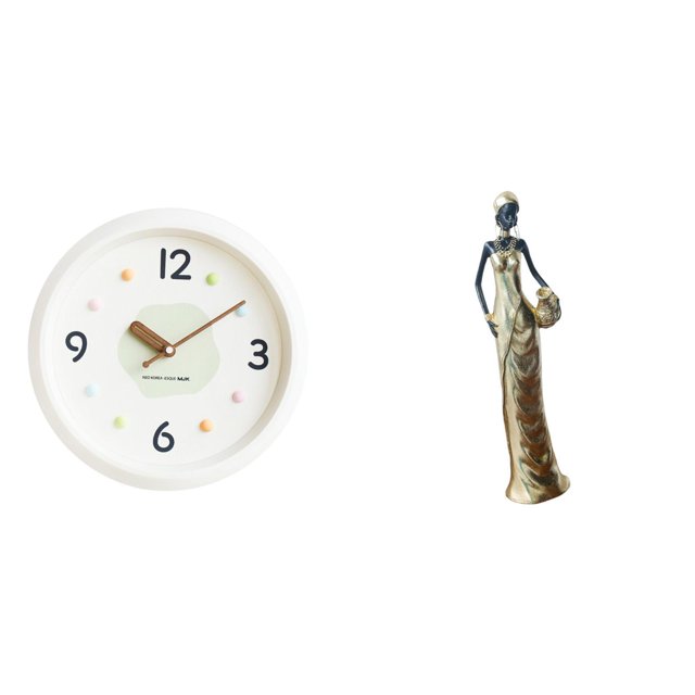 Reloj de pared,Reloj de pared decorativo,moderno y elegante.,Figura de escritorio,Figuritas africanas,artesanías,artículos de escritorio coleccionables,Estatua de dama tribal,pieza de arte