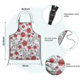thumbnail image 7 of Pioneer Flower Floral Print Pattern Kids Aprons for Girls and Boys,Adjustable Neck Strap Toddler Aprons for Kids Cooking Baking, 7 of 7
