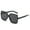 Black, variant on Sunglasses for Women with Wide Border Frame and UV400 Lenses, Oversized T-Shaped Design for Driving and Outdoor Activities