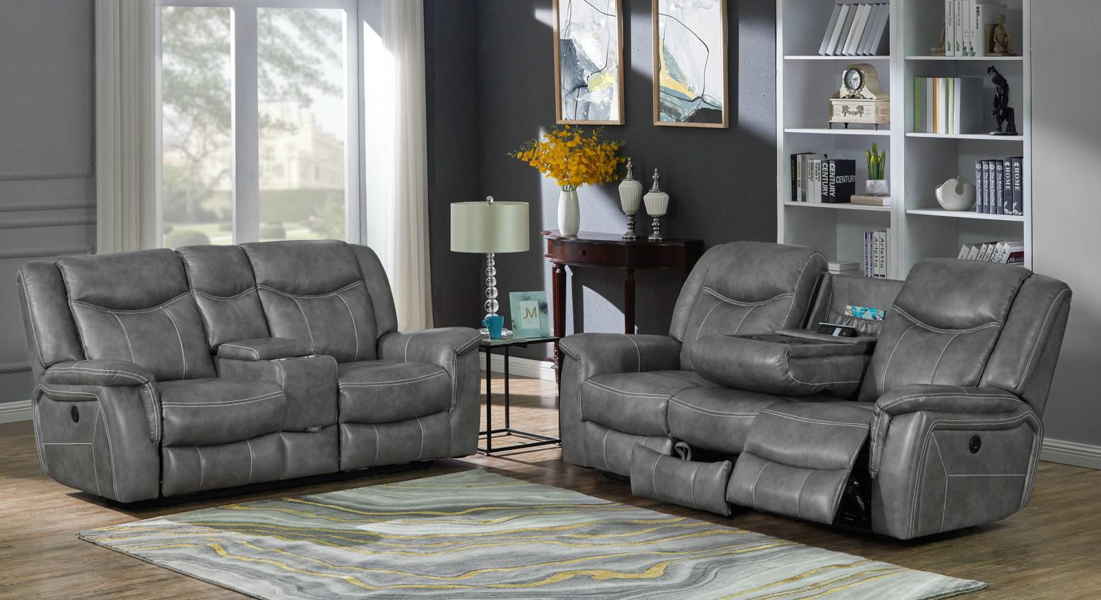 Conrad 2piece Power Living Room Set Grey