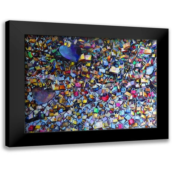 Ghanooni, Sarah 14x12 Black Modern Framed Museum Art Print Titled - Love Locks