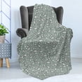thumbnail image 4 of Board Game Soft Flannel Fleece Throw Blanket, Hand Drawn Pattern with Chess Pieces King Queen Knight and Pawns, Cozy Plush for Indoor and Outdoor Use, 50" x 70", Pale Sage Green White, by Ambesonne, 4 of 5