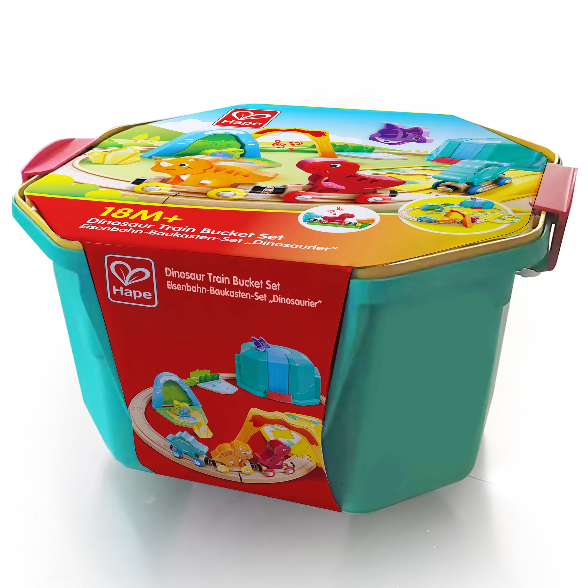 Hape: Dinosaur Train Bucket Set - 27pc, Wooden Train & Puzzle Toy