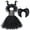 Black, variant on IDOPIP Girls Magnificent Witch Halloween Costume Black Gown with Horns Headpiece Feather Wings Outfits Set for Toddler Kids Baby Girl Fancy Dress up Cosplay 10-11 Years Black