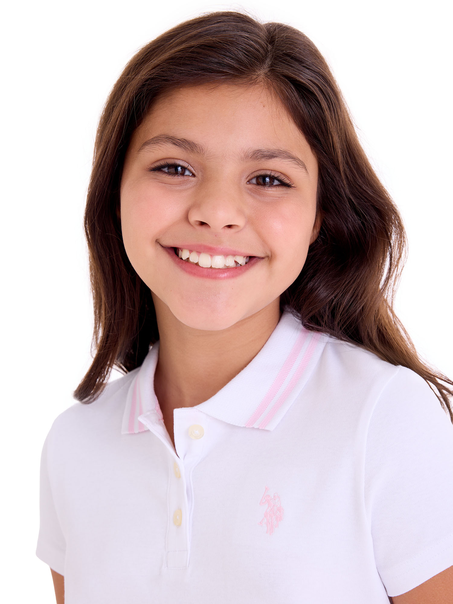 U.S. Polo Assn. Girls Short Sleeve Polo Shirt, Sizes 4-18