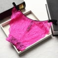 thumbnail image 4 of Gibobby Calzoncillos de encaje para mujer Braguitas de encaje sexy para mujer Calzoncillos de cintura(Rosa caliente,XL), 4 of 5