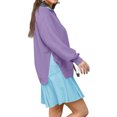 thumbnail image 3 of Long Sleeve Patchwork Women Collared V Neck Sweatshirt Dress, 3 of 6