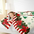 thumbnail image 5 of Homewish Herat Print Monogrammed T Bedding Comforter Set,Kawaii Bowtie Ribbon Twin Comforter Sets,Sweet Christmas Candy Cane Bedding Set For Girl Teens,Ultra Soft Bedroom Decor Reversible,2pcs, 5 of 9