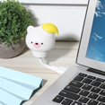 thumbnail image 4 of Bonita luz de noche con forma de animal, LED USB, suave, con dibujos animados, para bebé, guardería, regalo para niño, oso blanco de 16 cm, 4 of 12