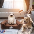 thumbnail image 2 of Cama para mascotas Long Rich HCT REC-005, reversible, rectangular, color café, 2 of 5