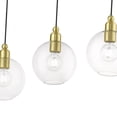 thumbnail image 3 of Livex Lighting - Downtown - 3 Light Sphere Linear Chandelier In Industrial, 3 of 11