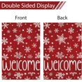 thumbnail image 6 of Welcome Christmas Garden Flag 12x18 Inch Double Sided Burlap, Winter Snowflake Yard Flags for Holiday Xmas Yard Outdoor Decoration(ONLY FLAG), 6 of 6