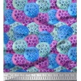 thumbnail image 1 of Soimoi Cotton Poplin Fabric Lotus Seed Watercolor Printed Fabric 1 Yard 42 Inch Wide, 1 of 1