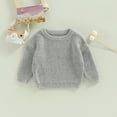 thumbnail image 2 of Douhoow Toddler Baby Warm Winter Sweater Boy Girl Knitted Sweatshirt Long Sleeve Loose Knit Tops, 2 of 8