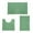 Green, variant on Leodye 3 Piece Set Bathroom Non-Slip Floor Mat , Water-Absorbent Quick-Dry Mat for Doorway -16x23.62in 19.68x19.68in 19.68x31.49in