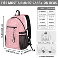 thumbnail image 3 of JIALIOU 14" Laptop Backpack Waterproof Airline Approved Stylish Casual Daypack for Travel Business College Work, Red Pink Polka Dot, 3 of 8
