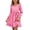Pink, variant on Auroural Girls Long Sleeve Dresses with Ruffle Hem Dresses Girl'S Solid Color Round Neck Lacework Long-Sleeve Dress Princess Dress Kids