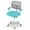Turquoise, variant on GVN Adjustable Desk Chair with Auto Brake Casters for Kids-Turquoise, Bedroom Chair for Kids