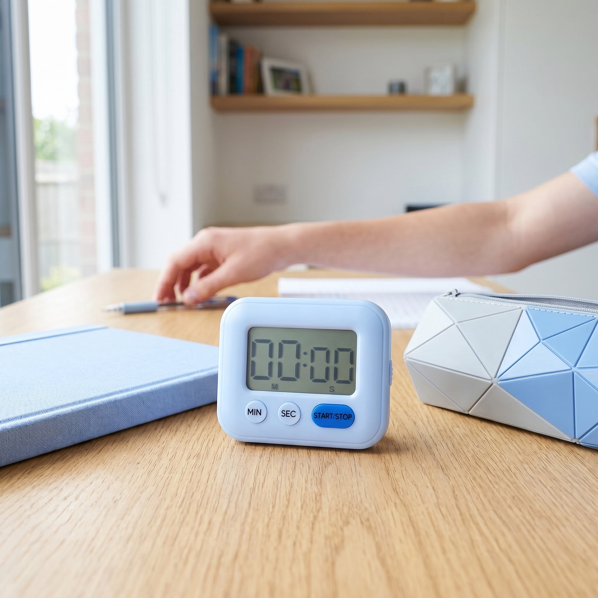 Unique Bargains Kitchen Timer with Loud Alarm and Magnetic Backing Sky Blue