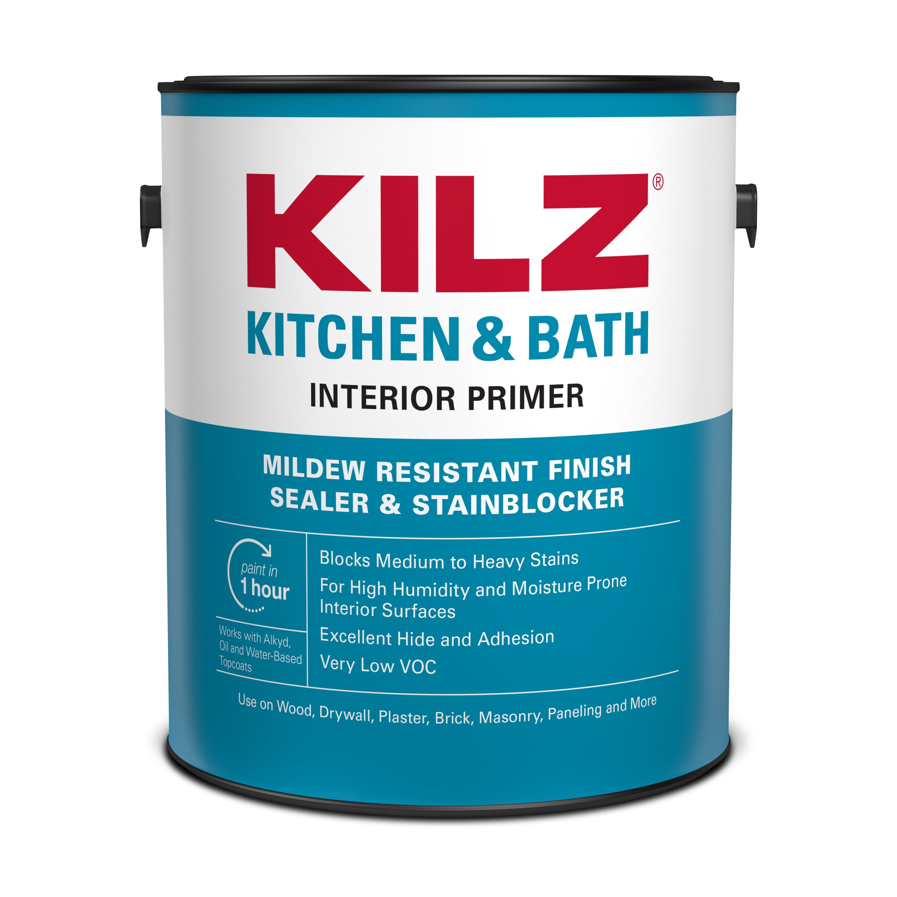 KILZ Kitchen & Bath Latex Mildew-Resistant Primer, Interior, 1 Gallon