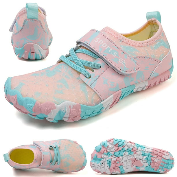 Zapatos Playa Descalzos para Sin Deslizamiento Bucear Surf (34) Rosa