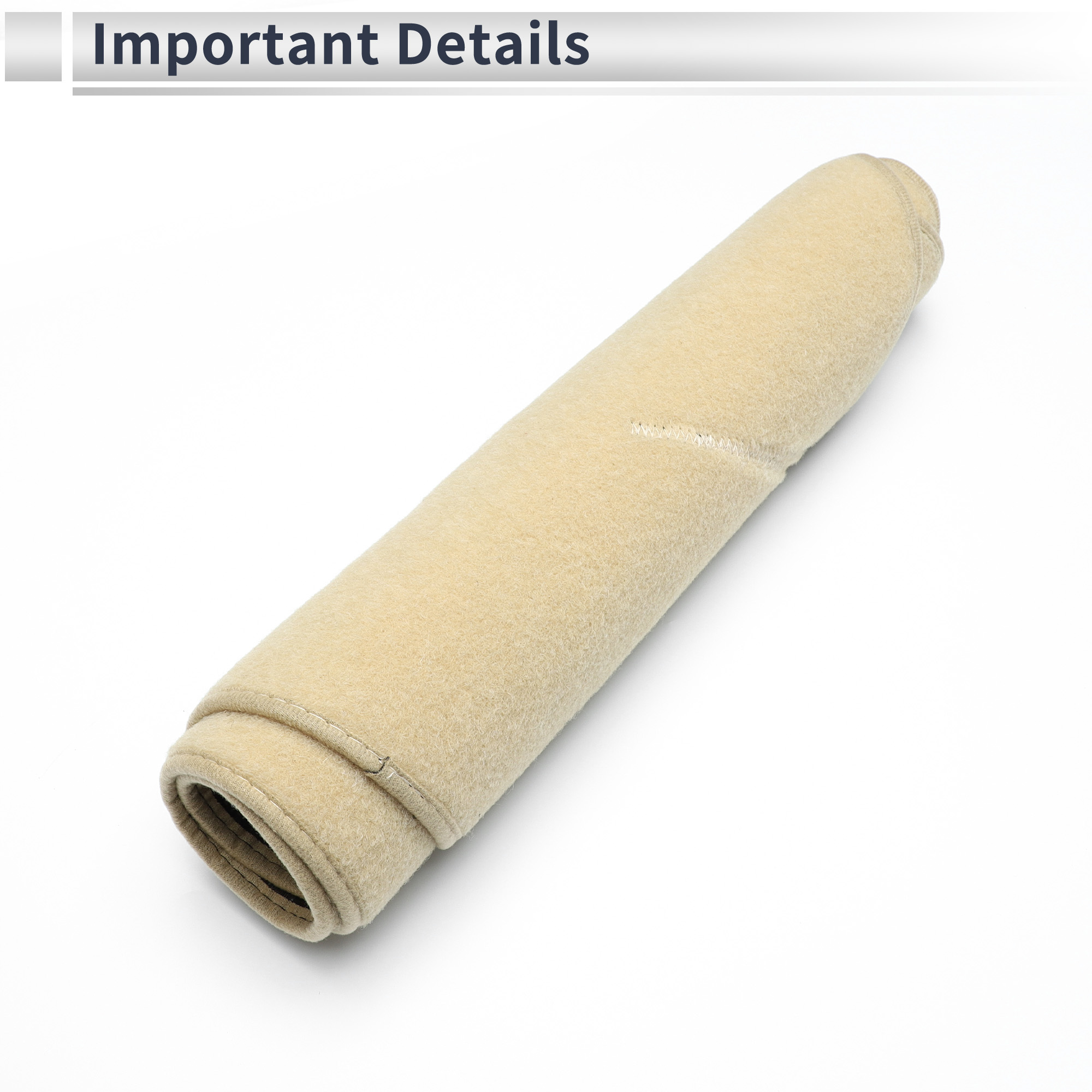 Unique Bargains Dash Cover for KIA Soul 2014-2019 Non-Slip Dashboard Carpet Mat Beige