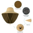 thumbnail image 3 of Wide brim sun hat, with neck piece, adjustable outdoor protective cap, hiking fishing cap, 3 of 6