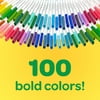Crayola Washable Super Tips Marker Set, 100-Markers, Child Ages 3+