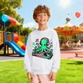 thumbnail image 2 of Byoo Toddler Boy Sweatshirt Casual Octopus Graphic Full Sleeve Crew Neck Pullover Top Soft Outdoor Shirt for Kids, 2 of 4