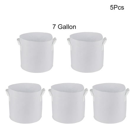 5PCS / Set 1/2/3/5/7/10 Gallon Nonwoven Round Plant Pouch Fabric Pots Root Container Grow Bag Aeration