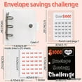 thumbnail image 3 of Ohufall Vertical Money Saving Box 3-Hole Iron Clip PVC Loose Leaf Cash Card Storage Notebook, 3 of 4
