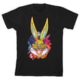 thumbnail image 3 of Looney Tunes Cartoon Bugs Bunny Colorful Art Toddler Boy's Black Graphic Tee-4T, 3 of 5
