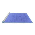 thumbnail image 2 of Ahgly Company Machine Washable Indoor Round Oriental Blue Industrial Area Rugs, 4' Round, 2 of 4