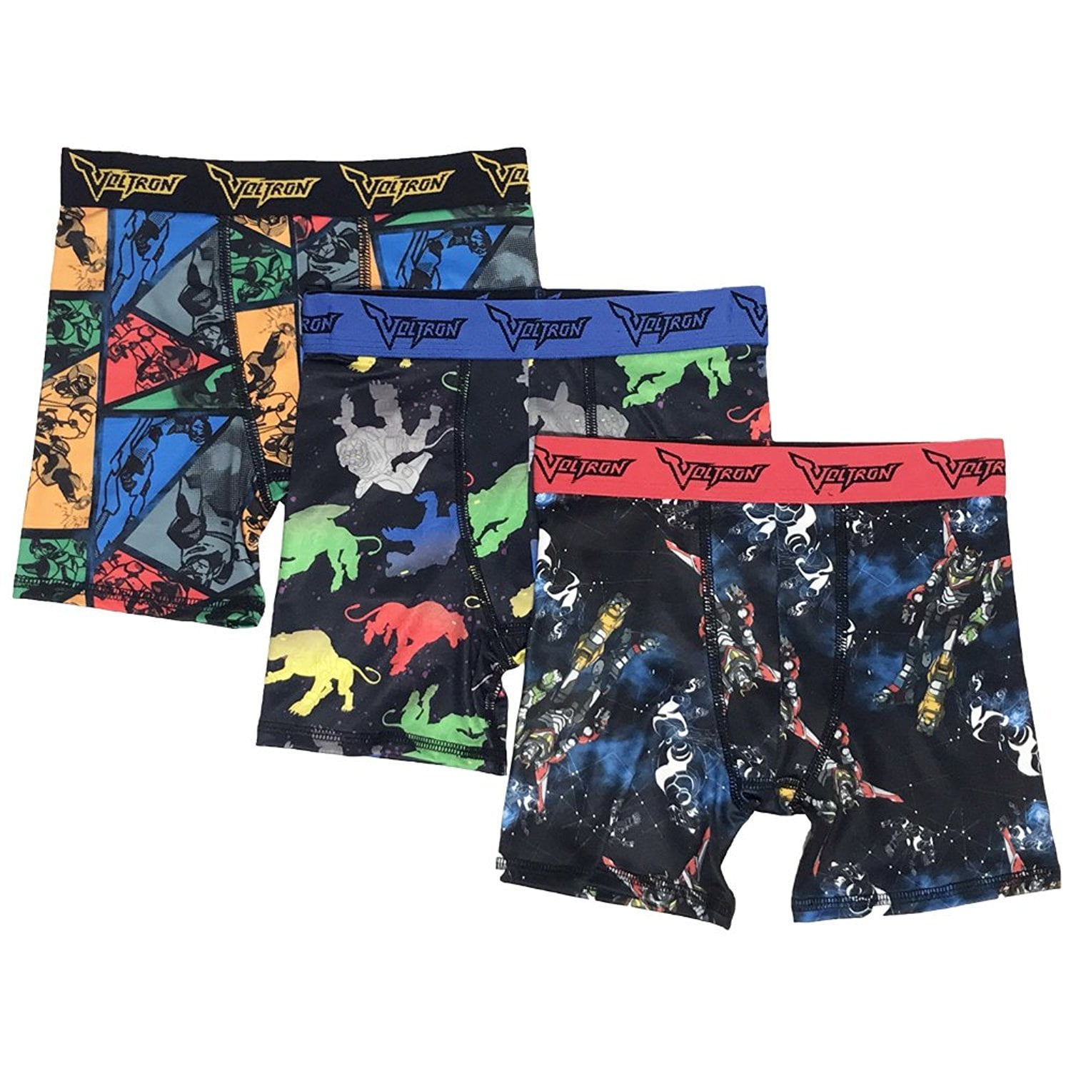 Universal Textiles Childrens Boys Contrast Band Design Trunks/Boxer Shorts Underwear Pack of 3