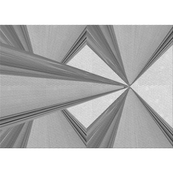 Ahgly Company Indoor Rectangle Patterned Platinum Gray Area Rugs, 7' x 10'