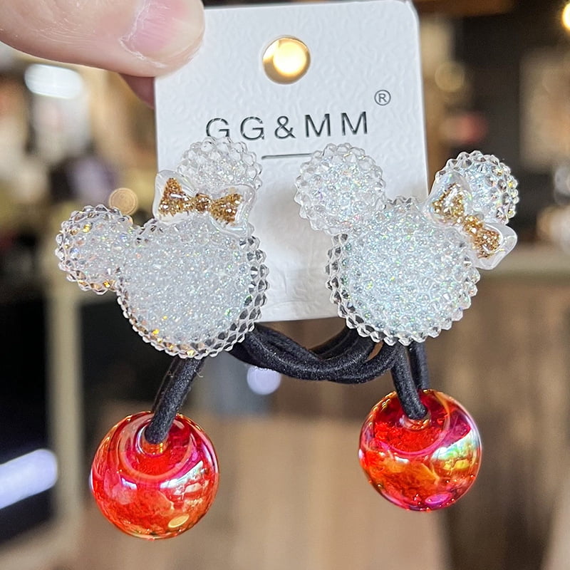 2 Pieces Cute Animal Princess Headwear Elastic Hair Bands for Kids Girls Hair Accessories Children Hair Ropes