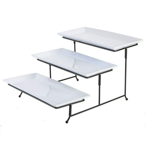 Juego de vajilla Gibson Home Gracious Dining de 3 niveles con soporte