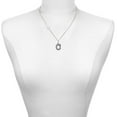 thumbnail image 2 of Delight Jewelry Black Nickeltone Crystal Initial - C - Beaded Border - Silvertone Class of 2026 Delicate Bar Necklace, 18.75", 2 of 4