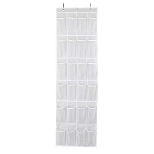 Over The Door Shoe Organizer With Air Flow Mesh 24 Clear Extra Large Pocket Rack 