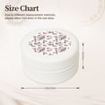 thumbnail image 2 of Yiaed Rose Flowers Print Travel Jewelry Case Bridesmaid Gift Boxes Jewelry Travel Organizer Small Round Jewelry Box Mini Storage-White, 2 of 7