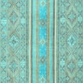 thumbnail image 1 of Ahgly Company Indoor Square Abstract Light Blue Modern Area Rugs, 5' Square, 1 of 4