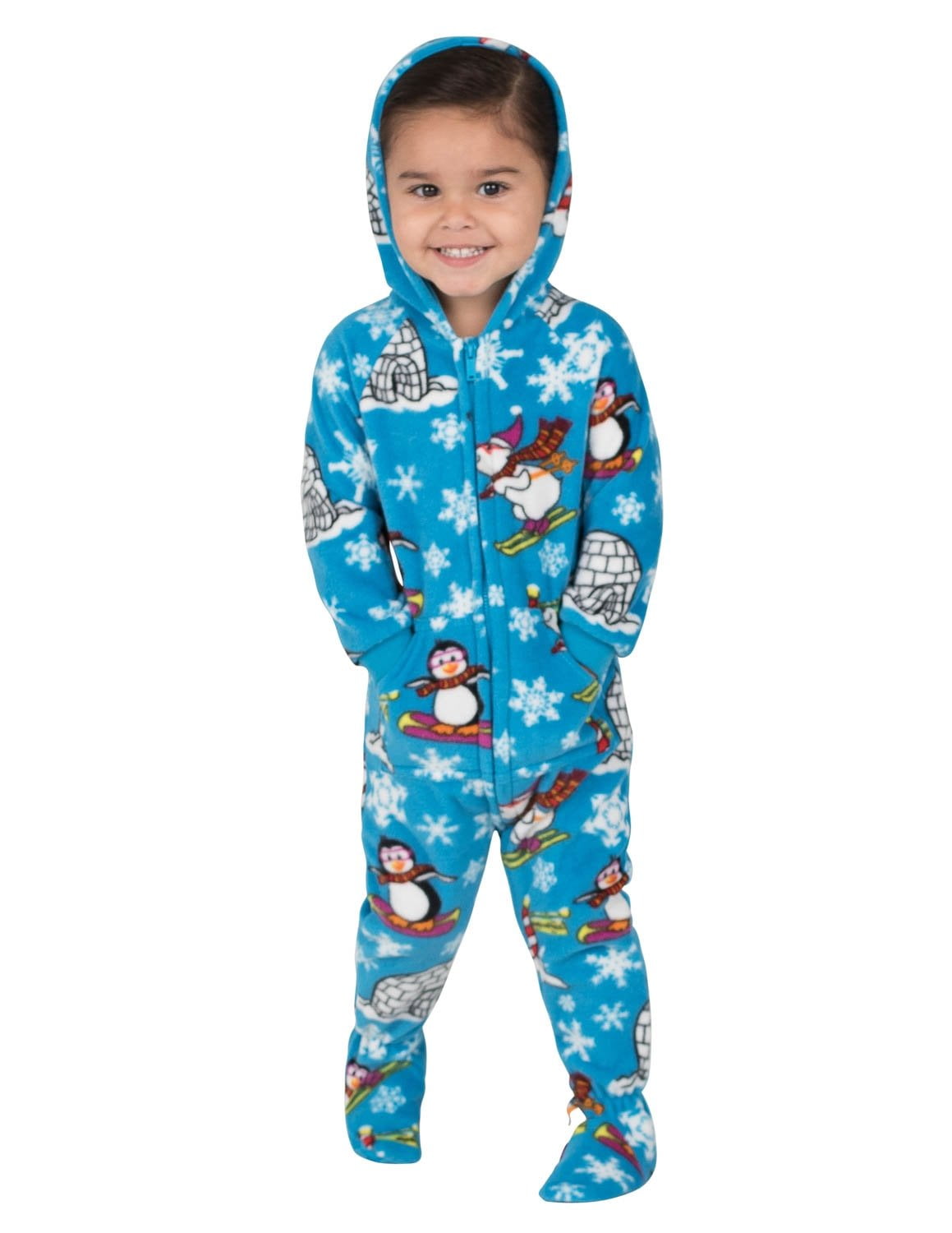 Men Footed Pajamas Family Matching School of Sharks Hoodie Onesies for Boys Toddler Fits 30-33 Women and Pets Girls Medium 