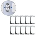 thumbnail image 2 of Dreamhall 10Pc Wall Panel Gasket Flush Distribution Box Socket Gasket Adjustment Plate,Silver, 2 of 5