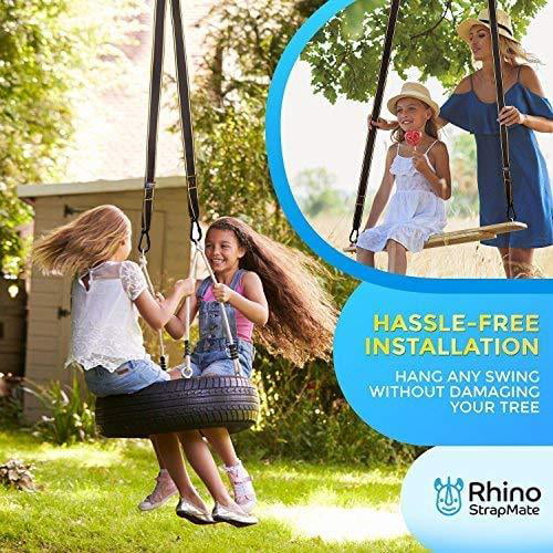 2 Tree Protectors Hammock & Tire Swing for Swing Sets 2 Carabiners with Locking System & Video Instructions Tree Swings Holds 2200 LBS Extra Long 10 ft Straps Set Of 2 Tree Swing Hanging Kit 