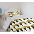 thumbnail image 4 of Ambesonne Jamaican Quilted Bedspread Set 2 Pcs, Rastafarian Dreadlocks, Twin Size, Multicolor, 4 of 6