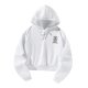 thumbnail image 1 of Sudadera con capucha corta para mujer Ropa con hombros caídos Ropa deportiva de manga larga Sudadera con capucha holgada con cordón S, 1 of 8