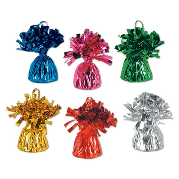 Beistle Club Pack of 12 Blue and Pink Party Balloon Weight Decorative Birthday Centerpieces 6 oz